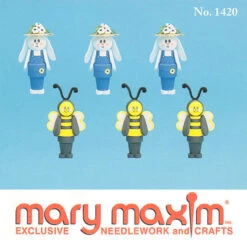 Flower Pot Bees Pattern