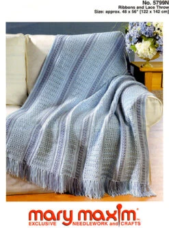 Ribbons And Lace Throw Pattern