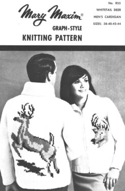 Whitetail Deer Men's Cardigan Pattern