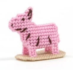 Noah's Ark Plastic Canvas Kit -Crocheting Supplies Store pig