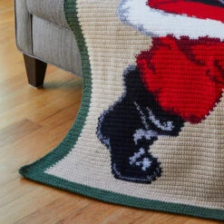The Night Before Christmas Throw -Crocheting Supplies Store santa web 0276