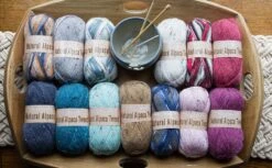 Mary Maxim Natural Alpaca Tweed -Crocheting Supplies Store y083 fullgroup