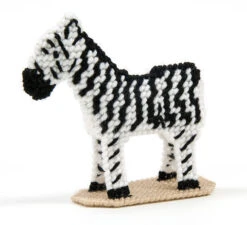 Noah's Ark Plastic Canvas Kit -Crocheting Supplies Store zebra